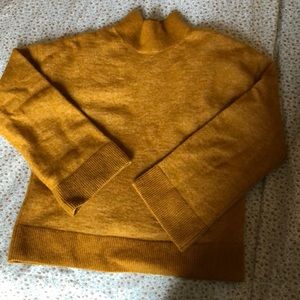 & Other Stories Mock Neck Sweater Gold S